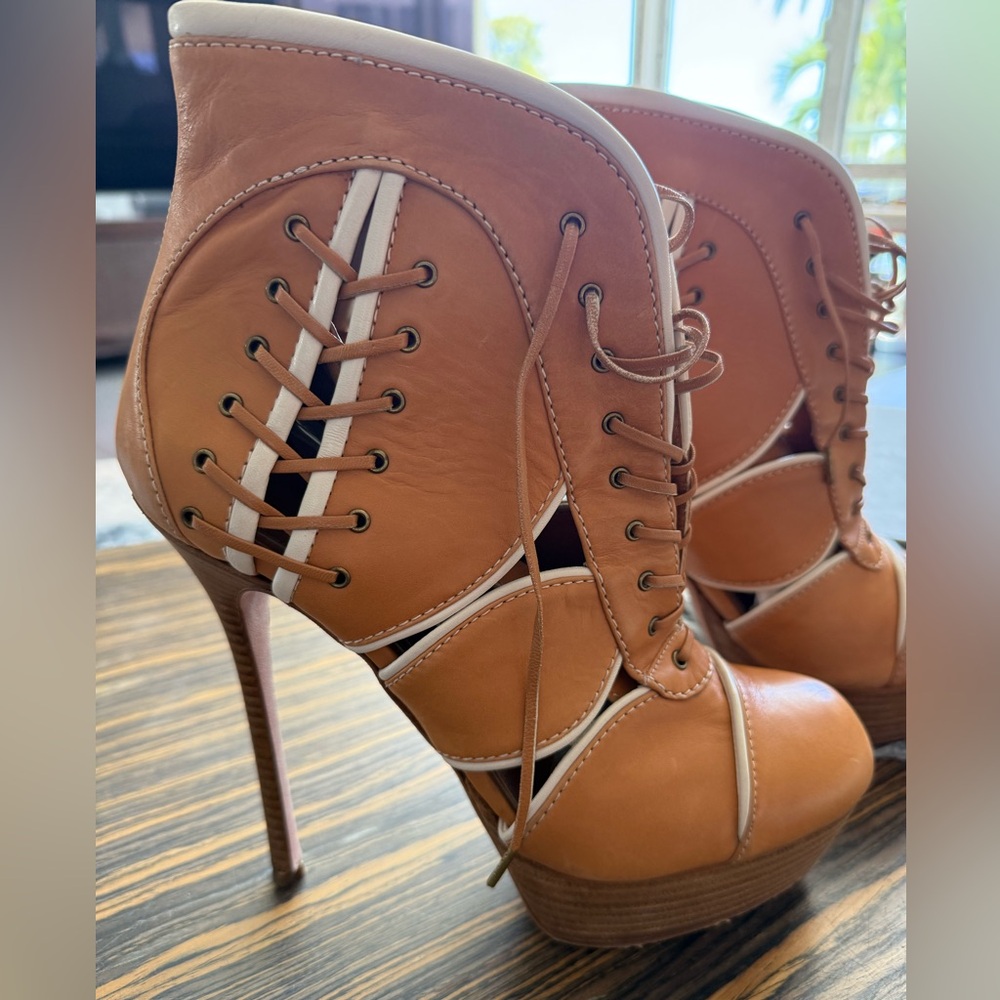 Alexander McQueen leather half boot